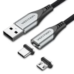Vention USB 2.0 A Male to 2-in-1 Micro-B&USB-C Male